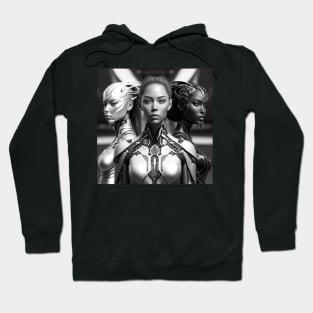 Life in Black and White Trio Portrait Hoodie